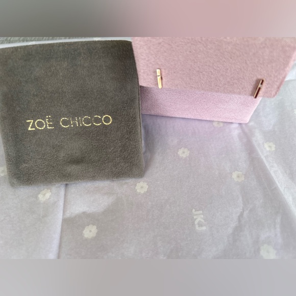 Zoe Chicco 14k yellow gold and single diamond bar studs earrings pair - Picture 16 of 16